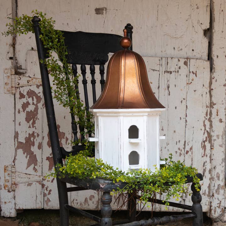 Audrey's Home & Gift - Wholesale Bird House - Birdhouse With Copper Tone Roof, Indoor Accent (PC)5