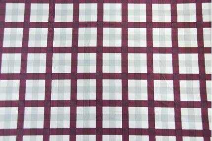 Burgundy Silver Tattersall Sheet Set for wholesale on Faire1