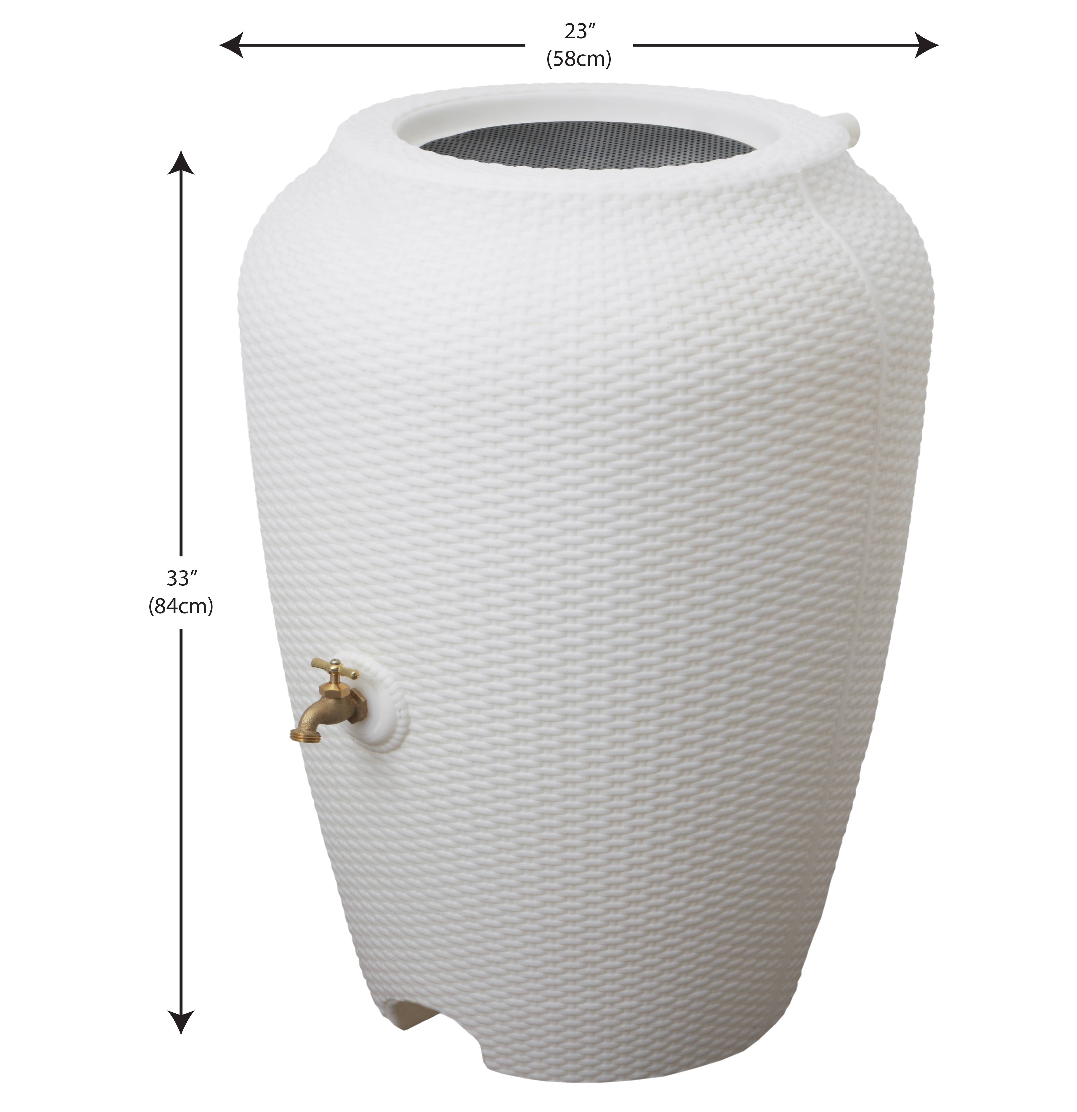 Algreen - Vente Outil de jardinage - Tonneau de pluie en osier 50G15