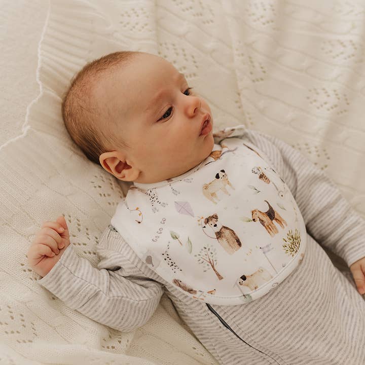 DOGS DAY OUT ORGANIC COTTON BIB for wholesale by Emotion & Kids