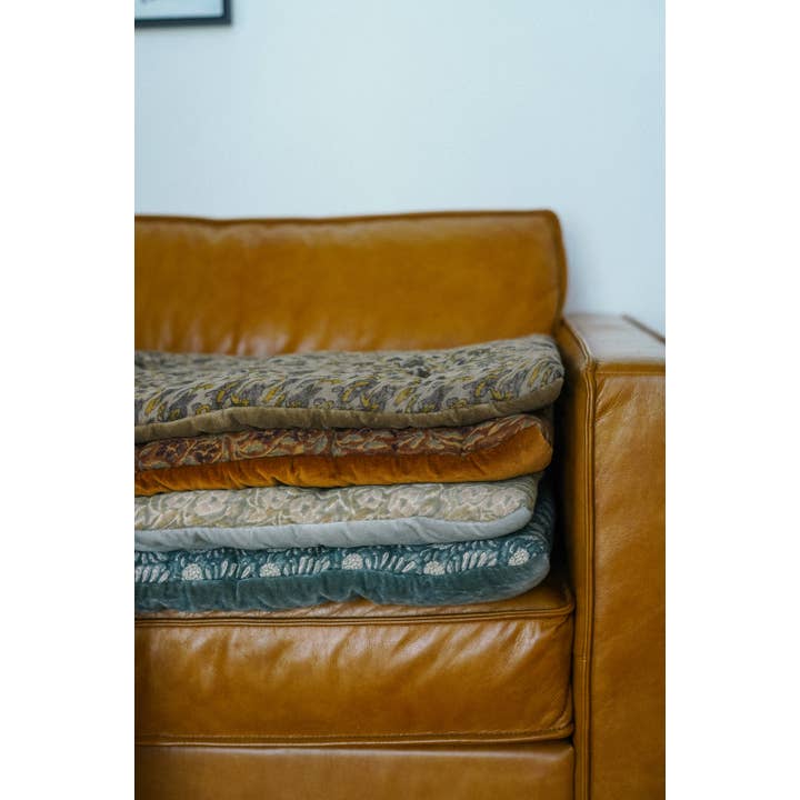 Indaba Trading - Wholesale Throw/Decorative Pillow - Lata Block Print Velvet French Mattress2