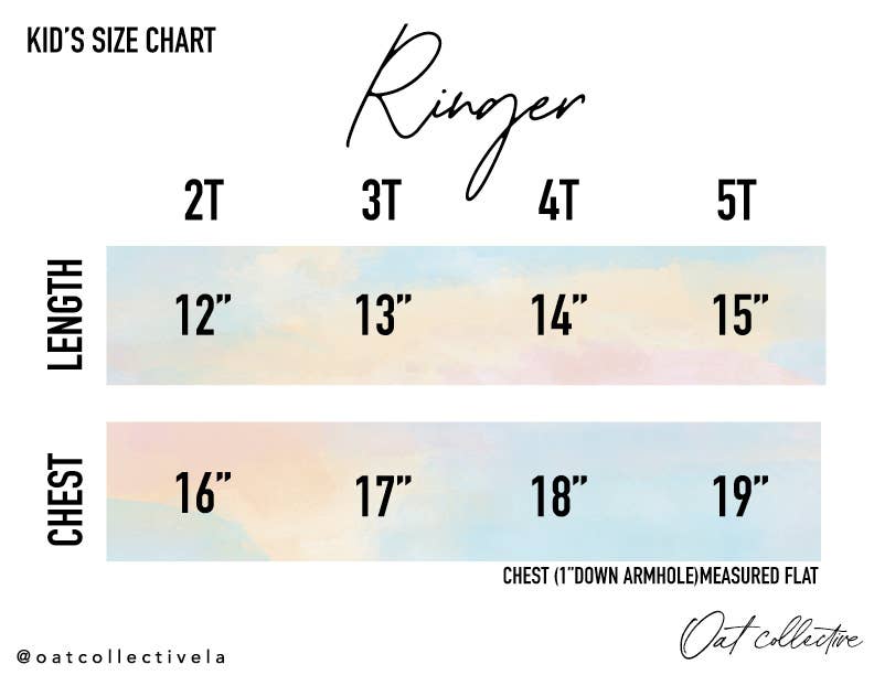 OAT COLLECTIVE - Wholesale Screen Printed T-Shirt - Kids - THY KINGDOM COME Toddler Ringer Graphic Top4