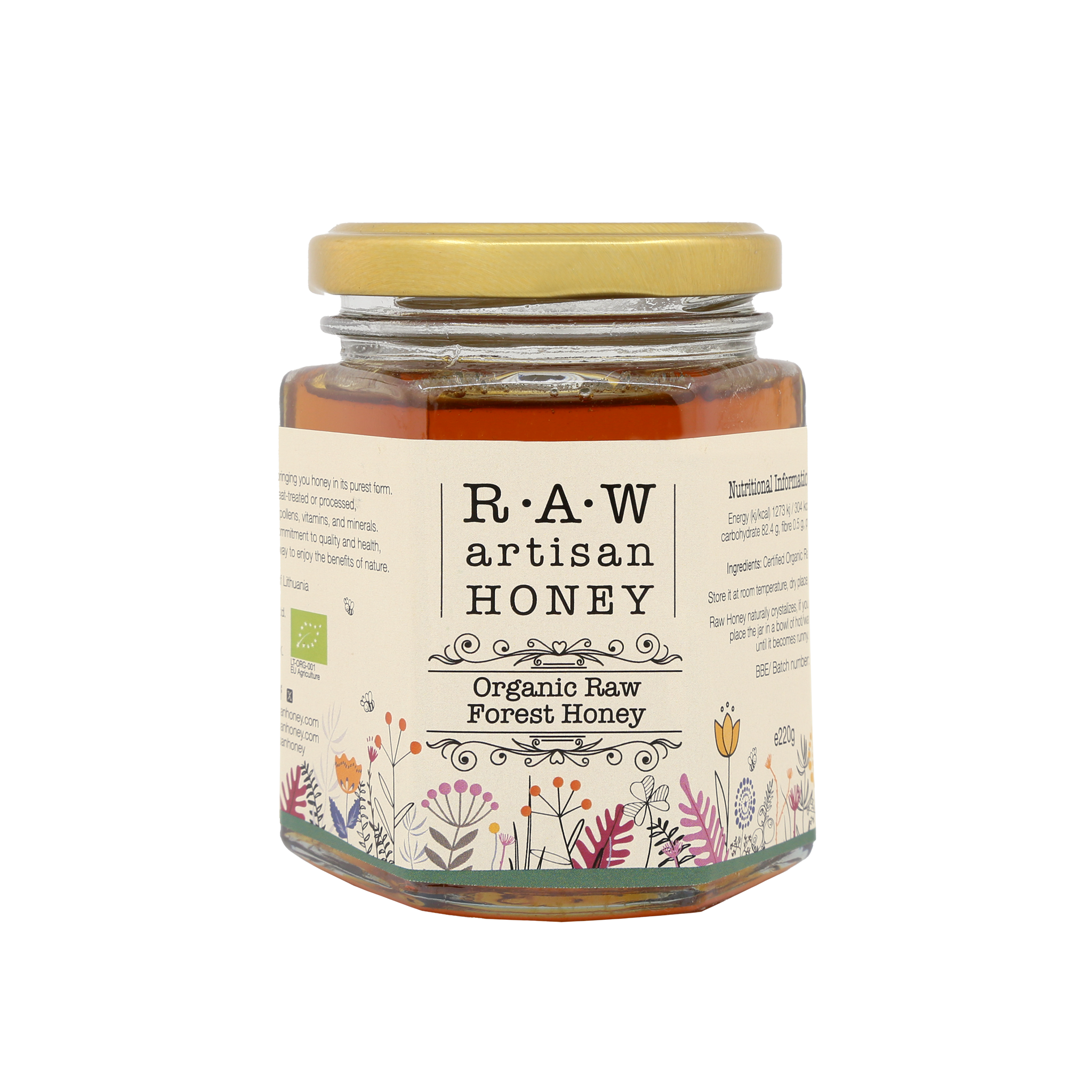 Raw Artisan Honey – wholesale Honey – Organic Raw Forest Honey - 220g0
