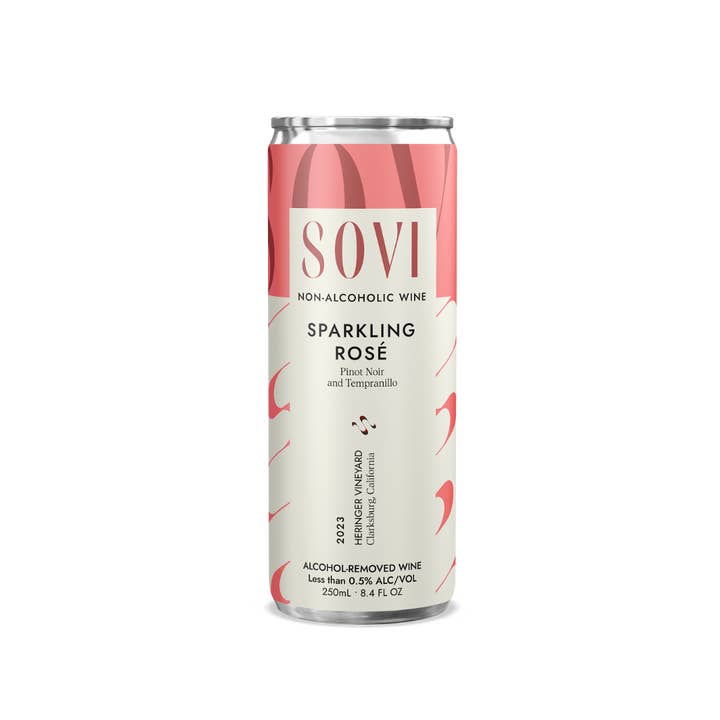 Sovi Wine Co. - Vente Spiritueux/Vins/Bières sans alcool - Rosé mousseux - Vin sans alcool - Canettes individuelles1