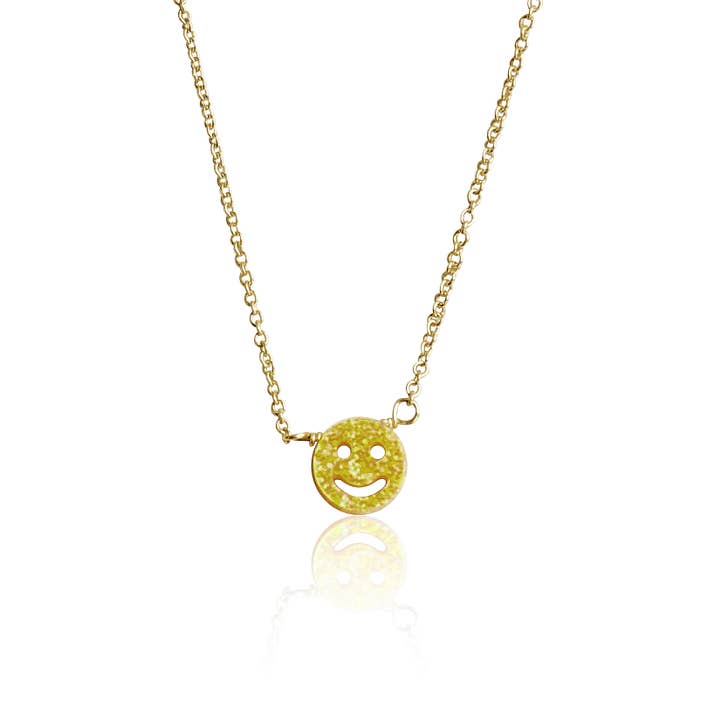 Glitter Girl Opal Smile Necklace for wholesale by Little Miss Twin Stars