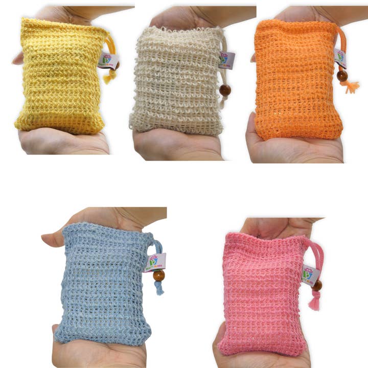 Beauty Blisss - Wholesale Soap Pouch/Sack/Bag - Sisal Soap Saver Bags, 5 & 10 Piece Full Sets Assorted7