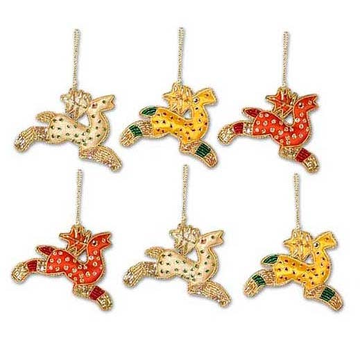 NOVICA - Wholesale Ornament Set - Novica Handmade Reindeer Gang Beaded Ornaments (Set Of 6)