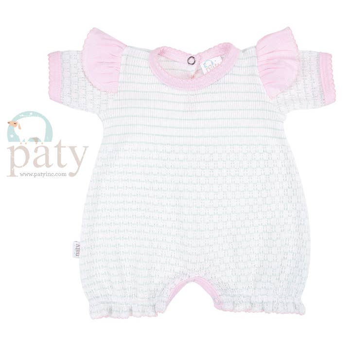 Paty - Wholesale Jumpsuit - Baby - Paty Knit, Angel Sleeve Bubble, Pima Trim #363ASJ