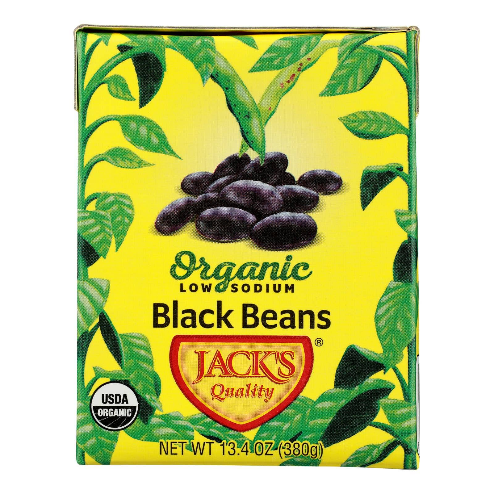 Everyday Supply Co - Wholesale Beans - Jack's Organic Low Sodium Black Beans, 8-Pack (13.4 oz)0