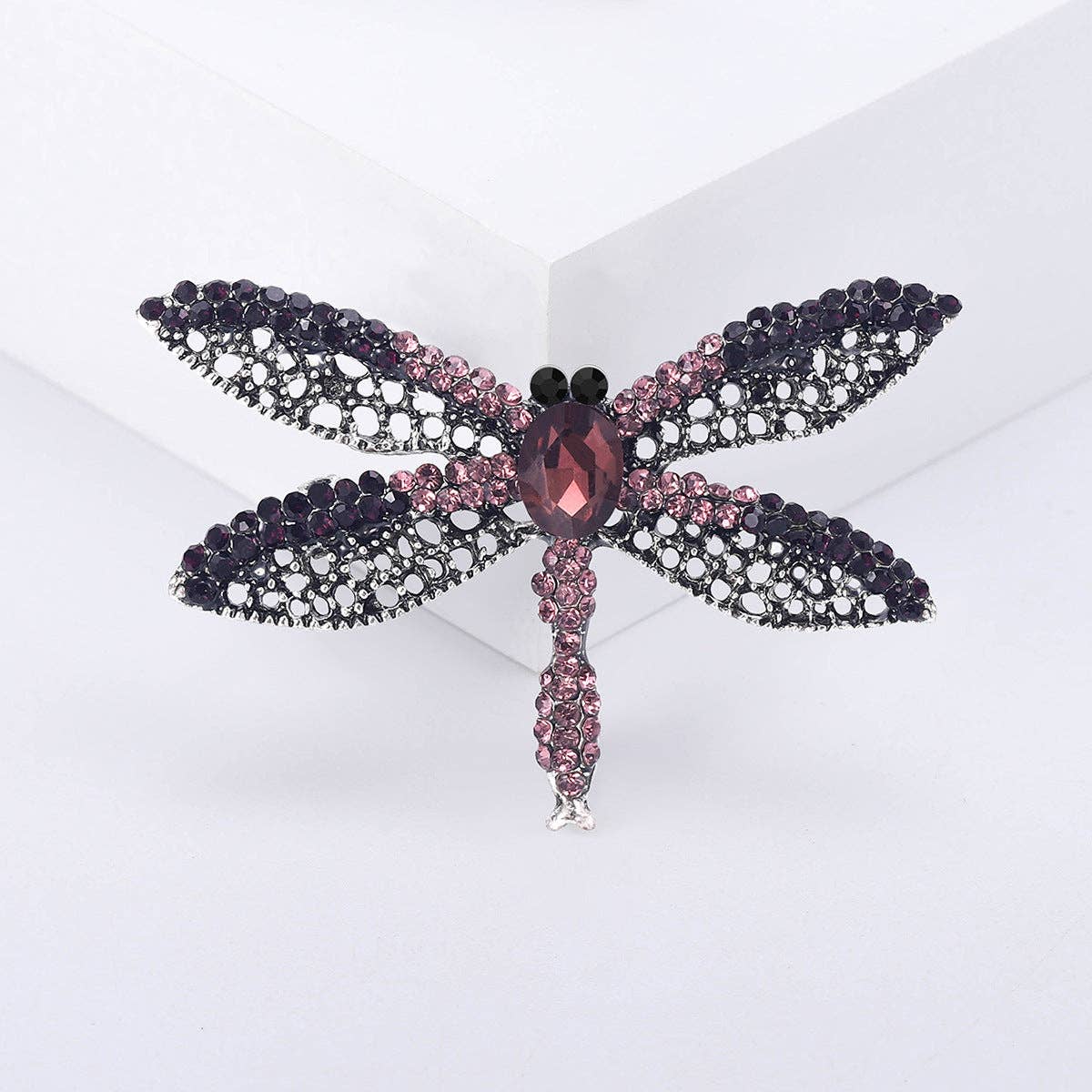 Ole - Wholesale Broche - Libelle Legering Strass Broche PA57611