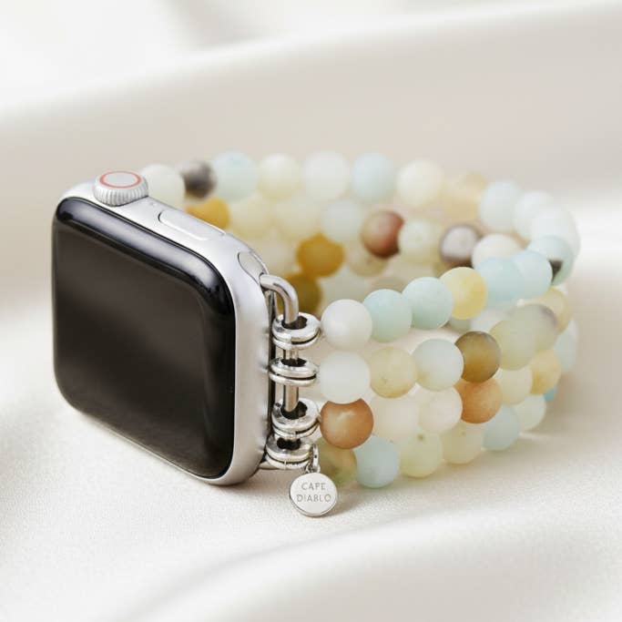 Bracelet extensible Amazonite Jasper pour Apple Watch pour la vente par Cape Diablo
