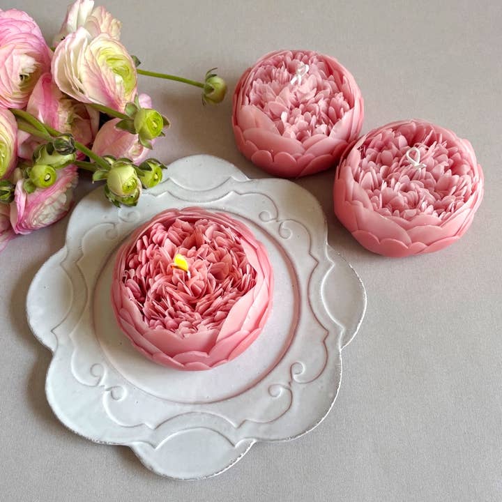 House of Shokunin - Wholesale Novelty Candle - Cake Topper, Home Decorative Candle, Party Candle, Handcrafted Scented Candle, Peony Flower Candle, Floral Gift Candle, Pink Flower Candle4