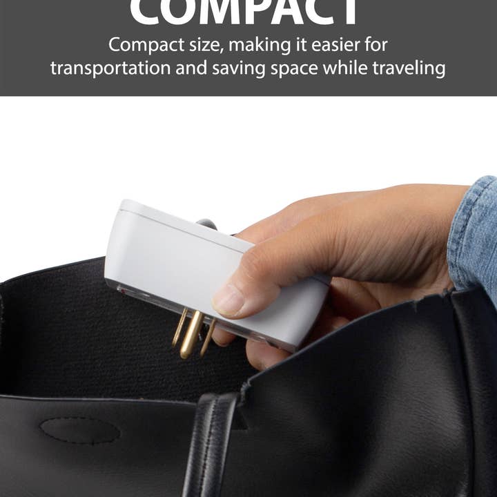 Fosmon - Wholesale Power Adapter - ETL Listed 3 Outlet Wall Mount Surge Protector 1200J4