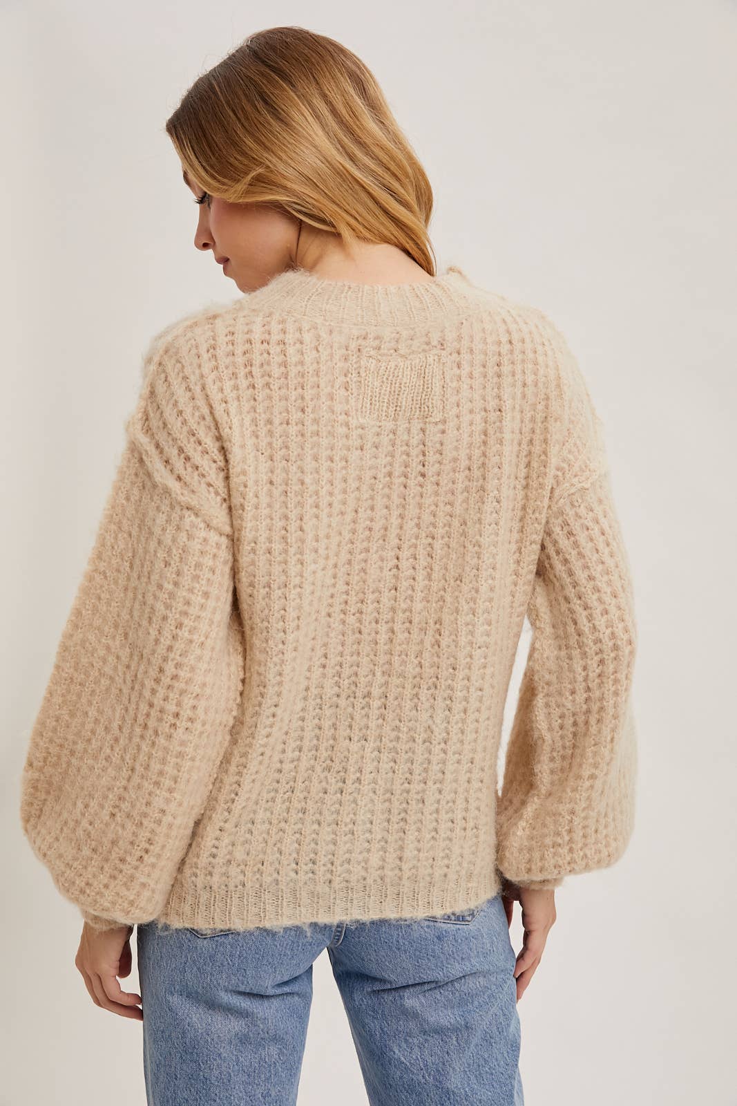 Bluivy – wholesale Pullovertröja - Dam – Oversized tröja i våffelstickning15