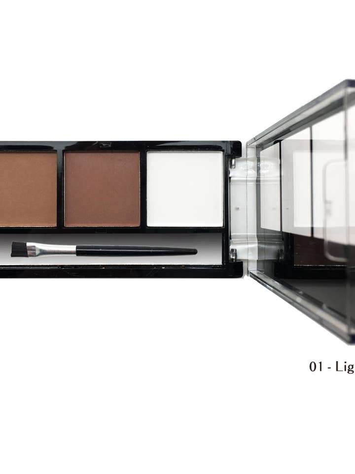 EYEBROW KIT Trio øjenbrynssæt med applikator 01 LIGHT for engroshandel hos sesioMWorld - M·O·I Professional