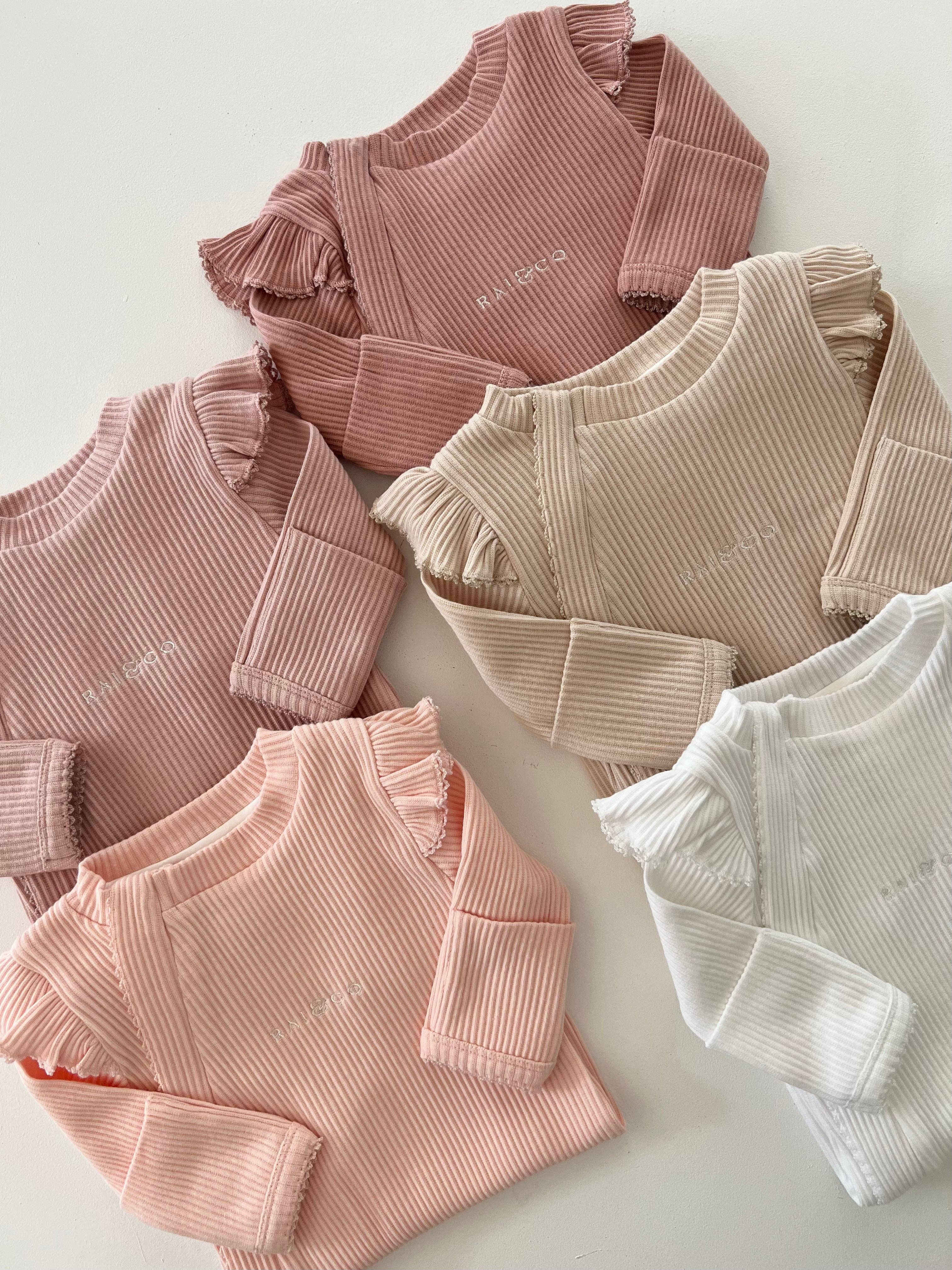 RAI & CO - Venta al por mayor Peto - Bebés - Body de canalé con volantes4