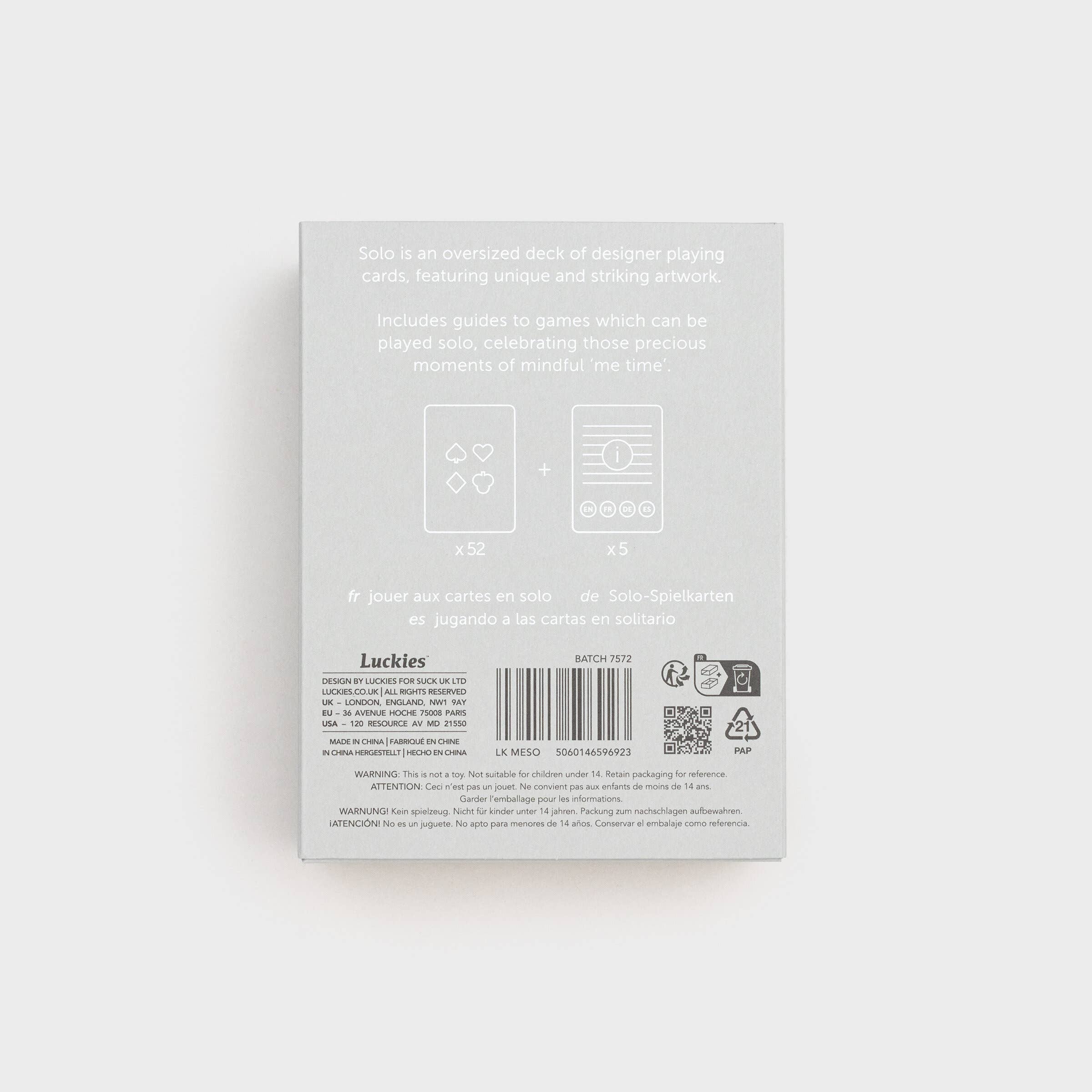 SUCK UK Ltd - USA - Vente Jeu de cartes - Cartes à jouer Mello pour Solitaire et Patience10