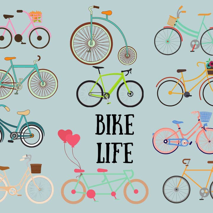 Bike-Themed Postcard for Bikers and Postcrossing for wholesale by Piles of Postcards