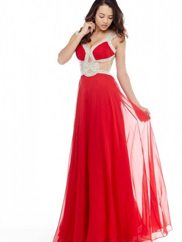 Long Chiffon Dress C4241 for wholesale by Chicas