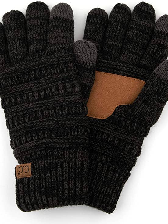 Guantes para mensajes de texto (mezcla de 3 tonos - negro) para venta al por mayor de Funky Junque