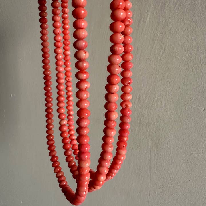 Anokhi Green | Handmade Gemstone Jewelry - Wholesale Beaded/Pearl Necklace - Coral Necklace | Pink Summer Beaded Jewelry | Clasp Necklace