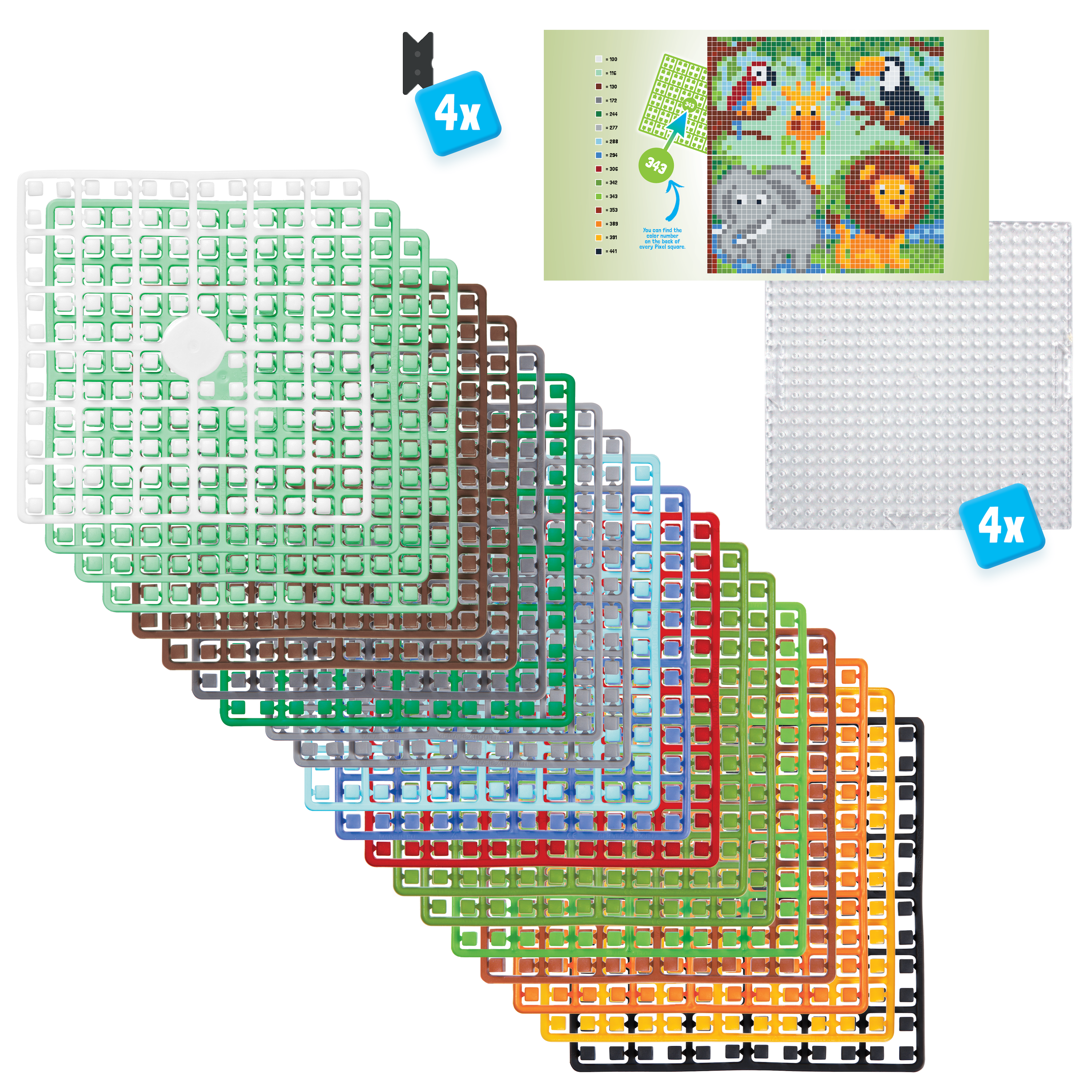 Pixelhobby - Wholesale DIY Craft Kit - Kids - Pixel Classic Set (4 small baseplates) - Bestseller Bundle1