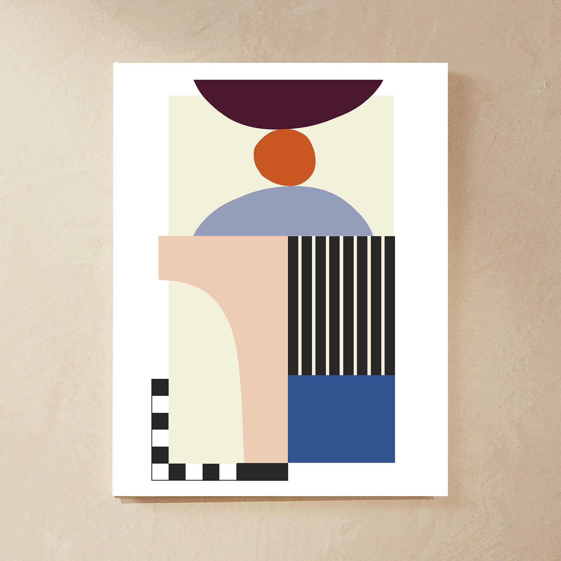 Honora Papers – wholesale Galleriväggselement – Uppsättning av 2 geometriska former för modern konst från mitten av århundradet1