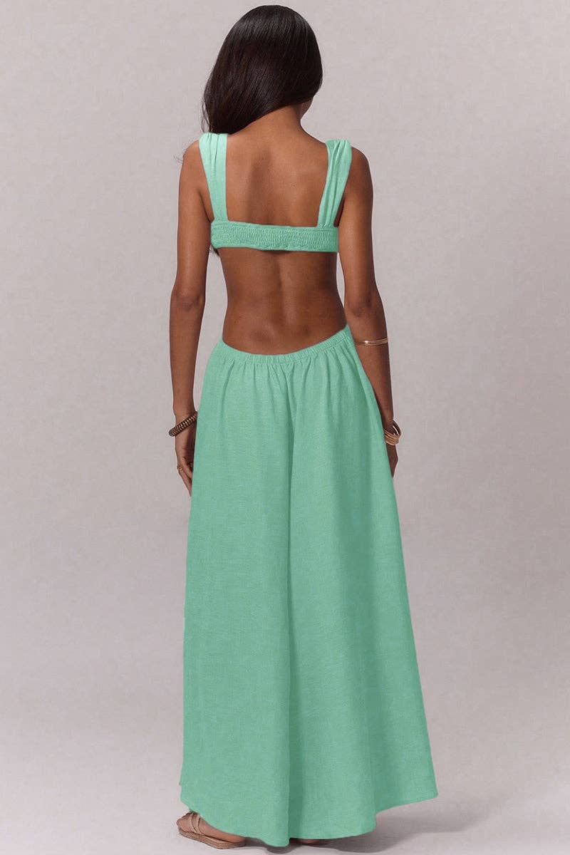 Mccolin - Wholesale Jumpsuit - Women's - Cutout Jumpsuit with Flowing Skirt2