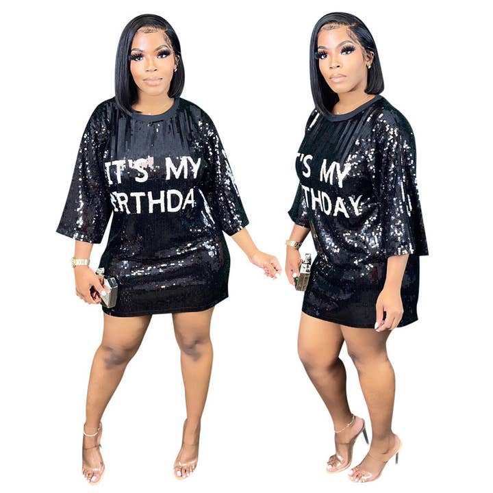 MB Fashion Wholesale - Wholesale Dress - Women's - MB FASHION SEQUIN MINI SHIRT LOOSE DRESS 9984LY14