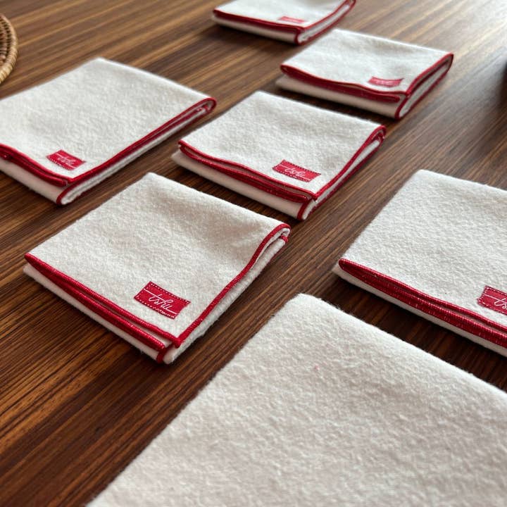 TSHU - Wholesale Handkerchief - Unisex - Soft Natural Flannel Handkerchief - 100% Organic Cotton