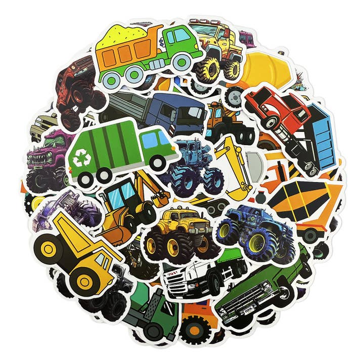 Wrapables Waterproof Vinyl Stickers, 100pcs, Trucks for wholesale by Wrapables.com