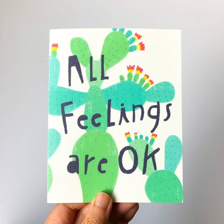 Honeyberry Studios - Wholesale Everyday Greeting Card - All Feelings are OK Greeting Card1