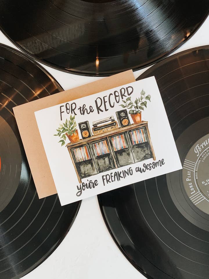 For Record Lykønskningskort for engroshandel hos MacaelaMade