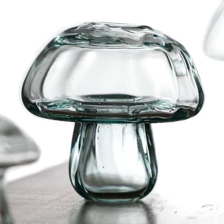 Glass Mushroom Vase - 15cm for wholesale by Cohasset Gifts