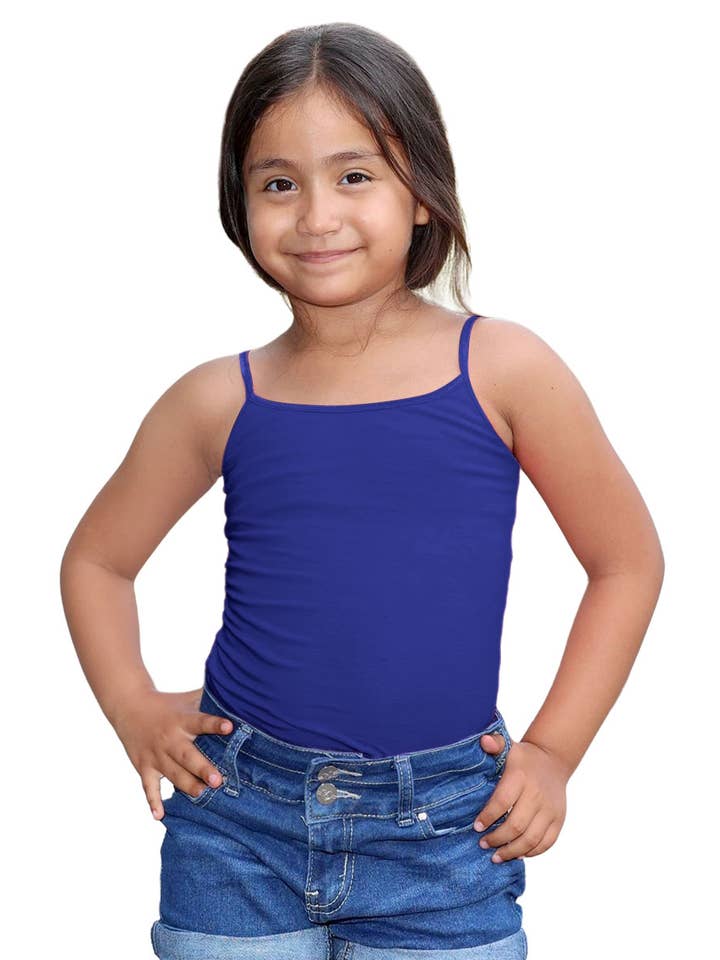 Cutie Patootie Clothing - Wholesale Tank Top - Kids - GKT-16058B Girl's Solid Cami Tank Soft Cotton Lycra14