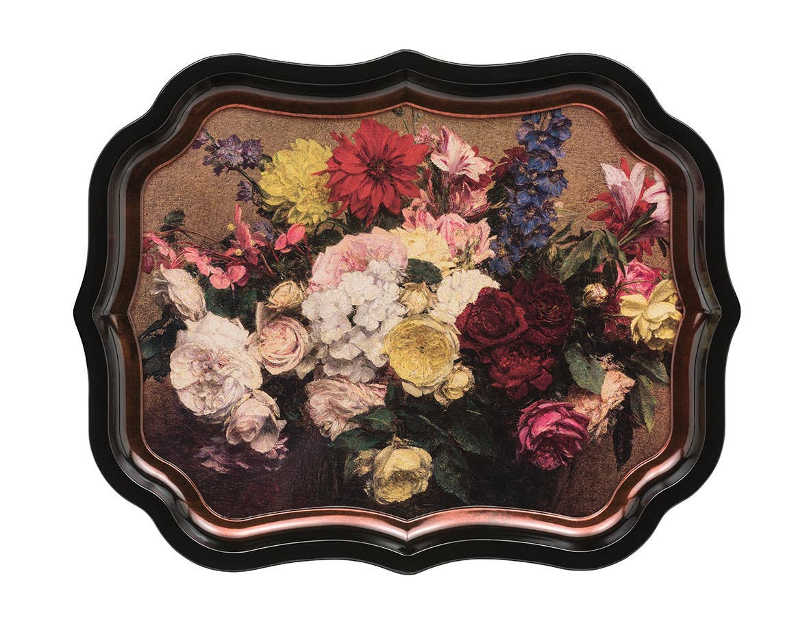 Tin Treats – wholesale Serving tray – Gallery Palace Tin  Tray - Flowers0