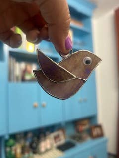 Stained glass stars and Talavera – wholesale Suncatcher – Handmade Stained Glass Birds – 1.5” Colorful Suncatcher Orna4