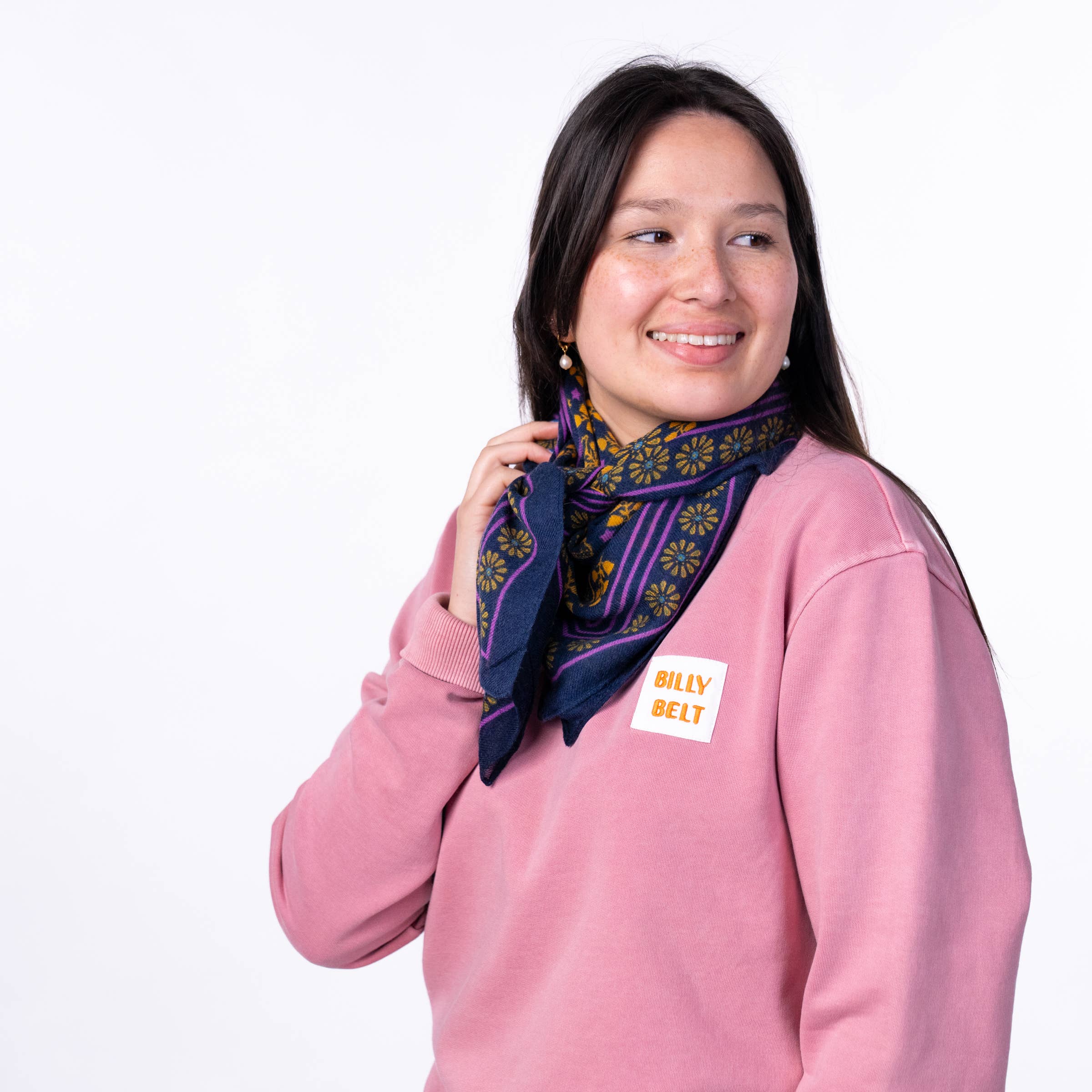 BILLYBELT - Venta al por mayor Bufanda - Mujer - Pañuelo de 100% lana Constance Marino2