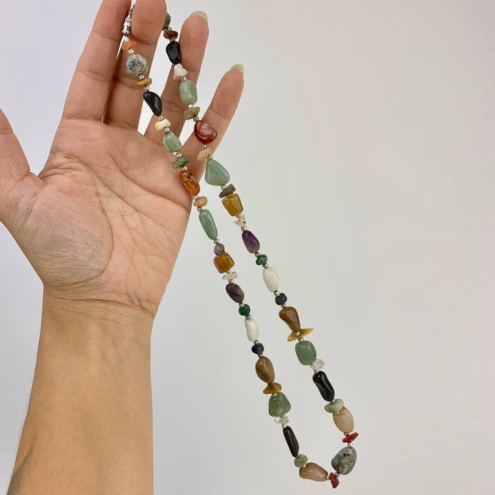 Pelham Grayson Rose - Wholesale Beaded/Pearl Necklace - Beggar Bead Necklace | Assorted Agate Beads | India
