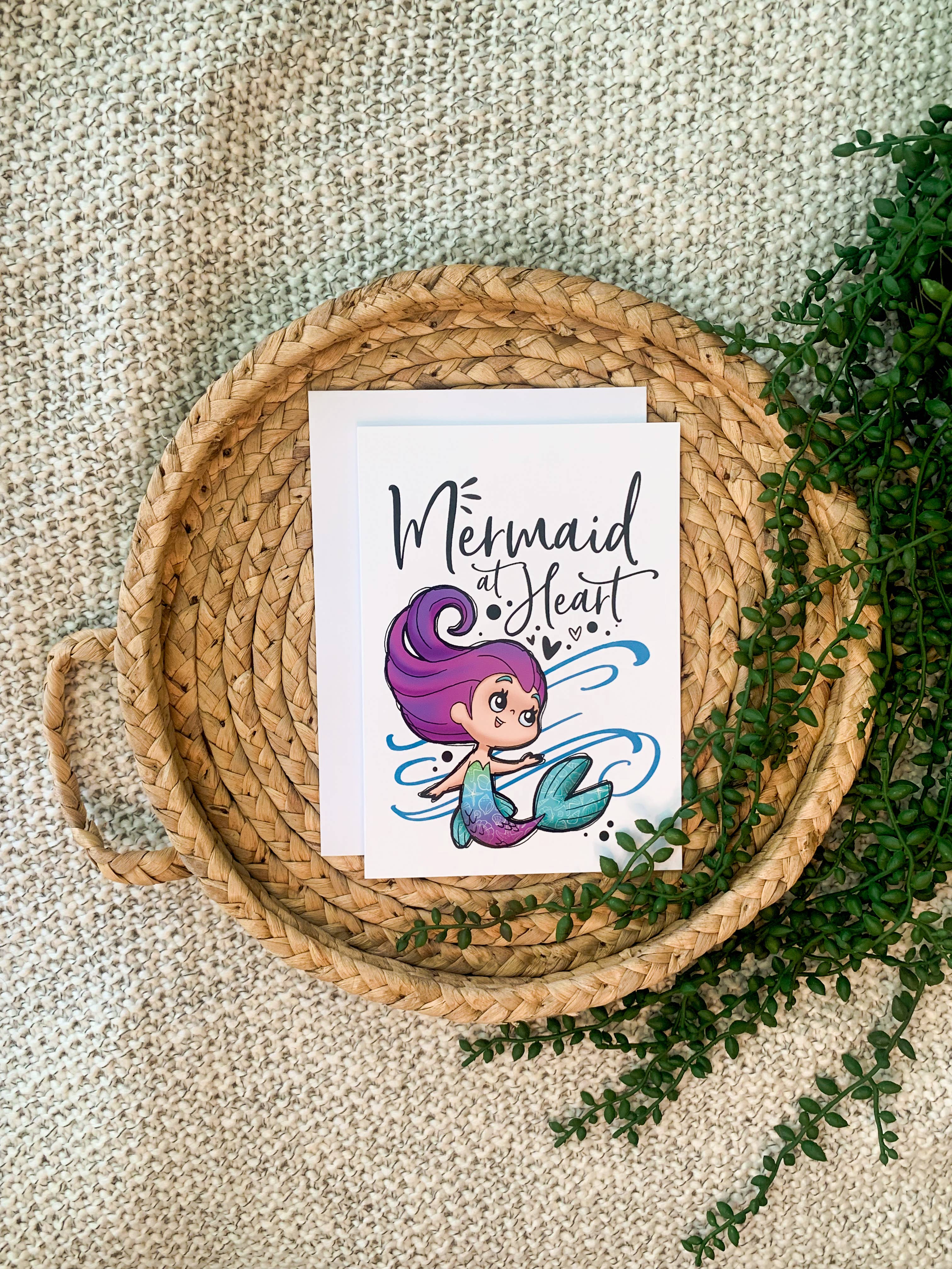 Savannah and James Co – Großhandel Grußkarten für den Alltag – Meerjungfrau im Herzen, 12,7 x 17,8 cm, alltäglicher Gruß1