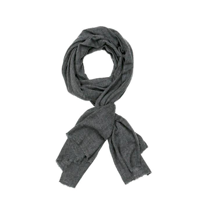 Tavy Tavy - Wholesale Scarf - Unisex - Steely Gray Cashmere Scarf - Lightweight, All-Season Wrap2