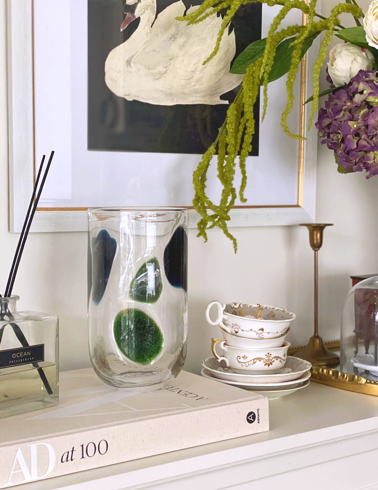 The Blue Heron - Wholesale Vase - Gleam Spots Glass Vase - 8.5" Tall, Handblown3