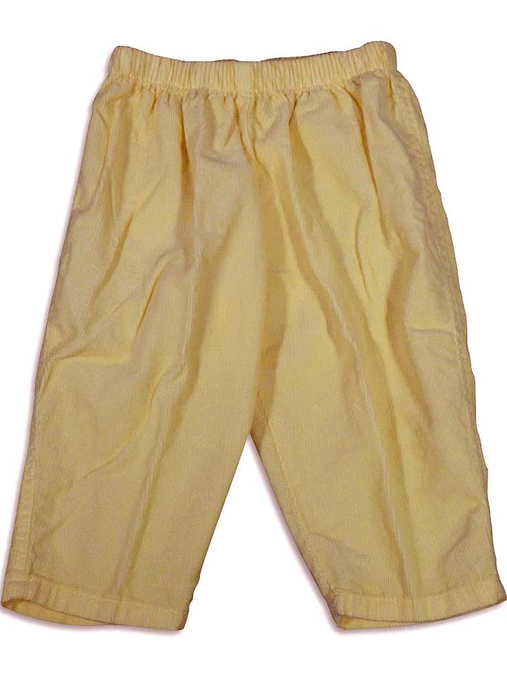Yellow Mulberribush - Baby Girls Thin Wale Corduroy Pant for wholesale on Faire