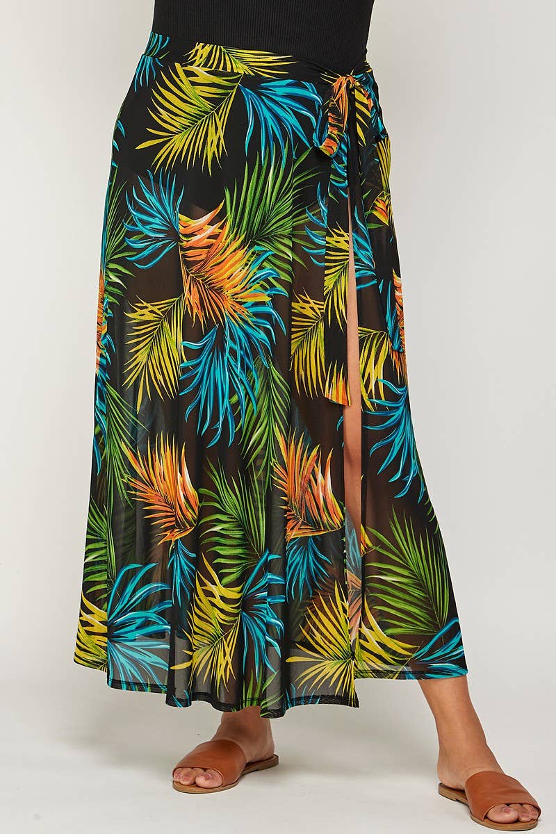 Multi Mesh Cover Up Maxi Plus Size Kjol - WG17747-SK för wholesale på Faire1