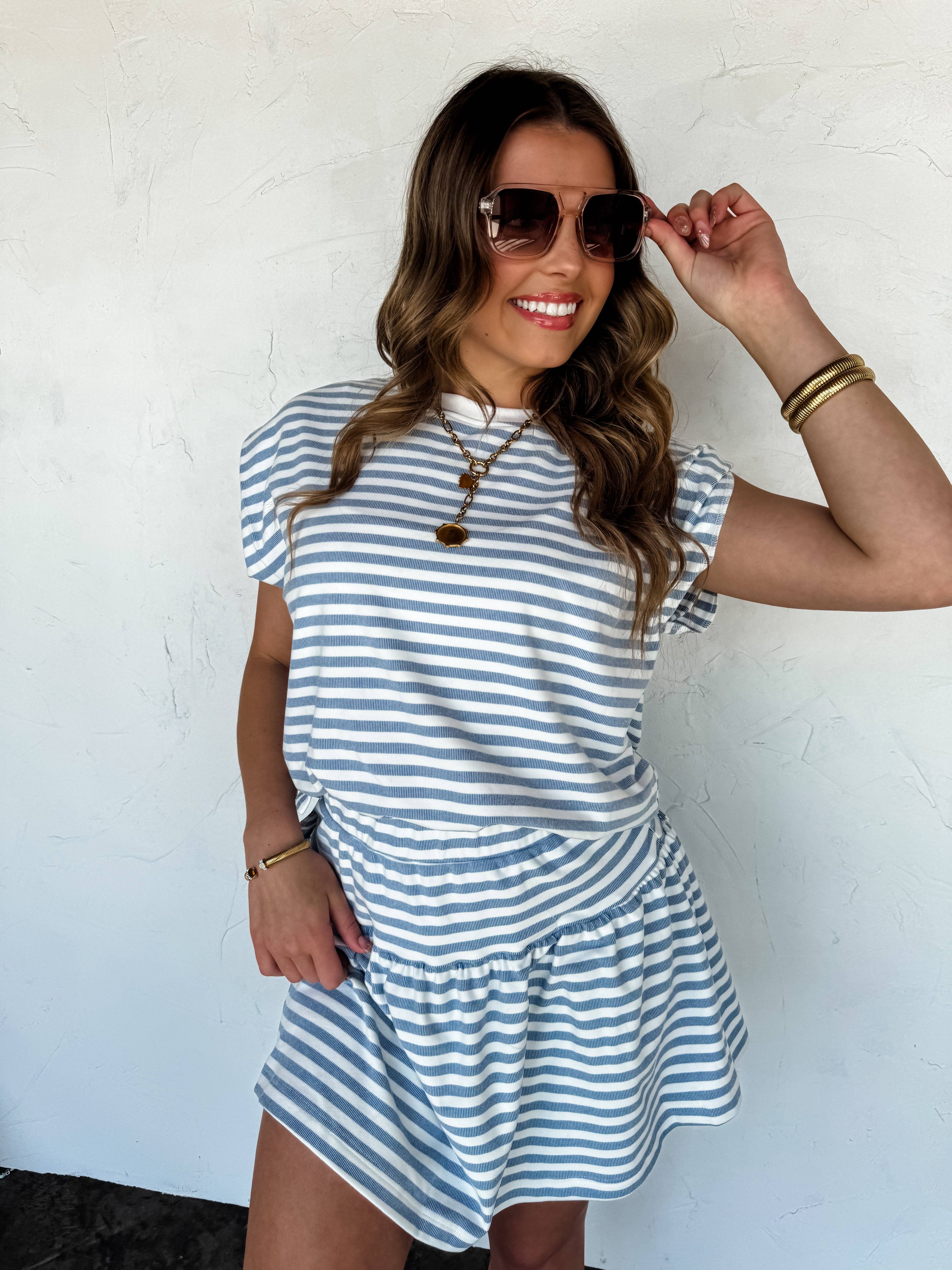 BLAKELEY - Vente Ensemble haut et jupe - Femme - ENSEMBLE JUPE-SHORT À RAYURES CÔTIÈRES0