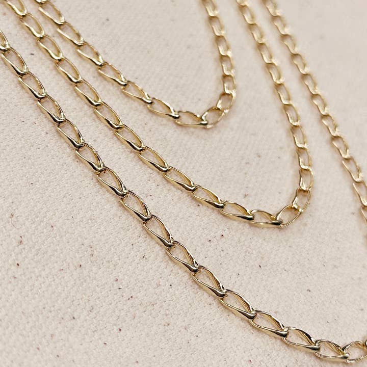 GoldFi - Wholesale Schakelketting - 18-karaats gouden ketting met lichte draaischakelaar