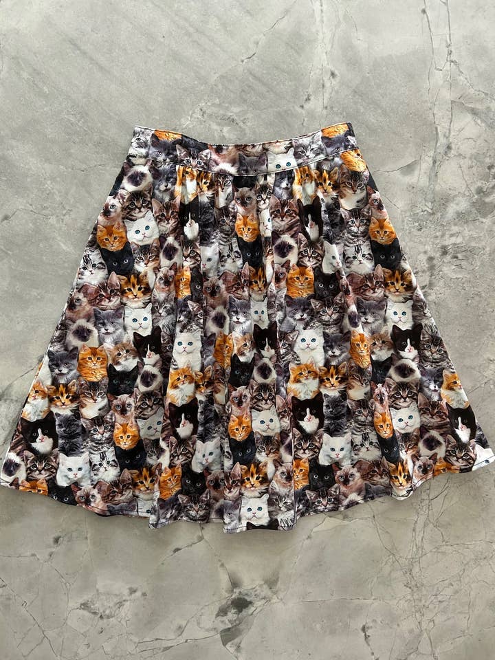 Realistic Cats A-line Skirt for wholesale by Retrolicious