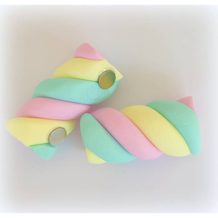 Sweets & Pearls – Großhandel Magnete – Großer Pastell-Marshmallow Kühlschrankmagnet aus Polymer Clay2