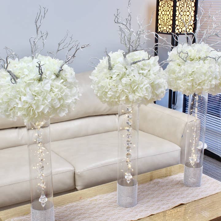 Angel Isabella - Venta al por mayor Flores artificiales - Hortensia artificial de 22 pulgadas, flor de 7 pulgadas4