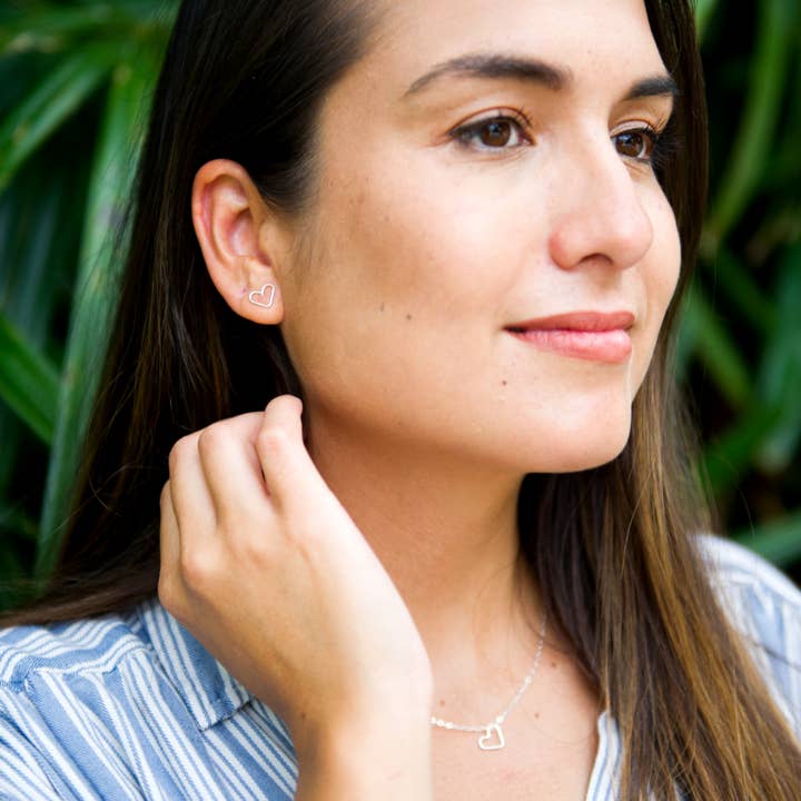 Blossom and Shine - Wholesale Stud/Post Earrings - Heart Stud Earrings | Sterling Silver or 14k Gold Filled2